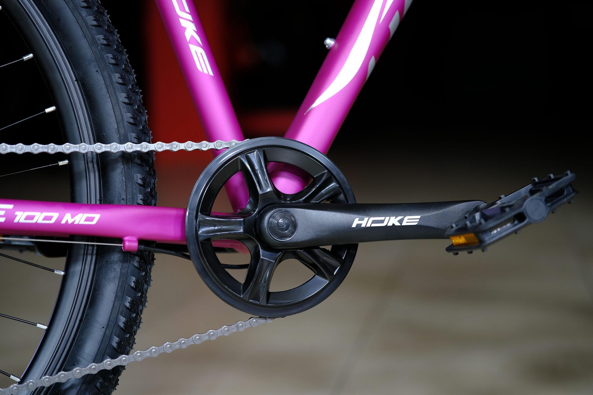 Система (шатун) алюминий 36T под квадрат
 HOKE Jade 100 MD матовый фиолетовый-белый 15