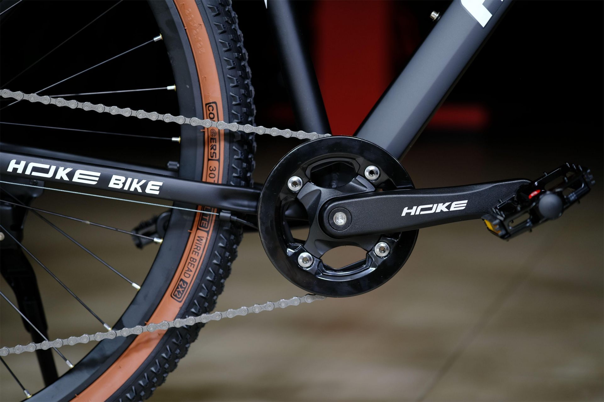 Система (шатун) алюминий 32T под квадрат Narrow Wide съёмная звезда  HOKE 6 Way Deore 29 HD матовый чёрный 21